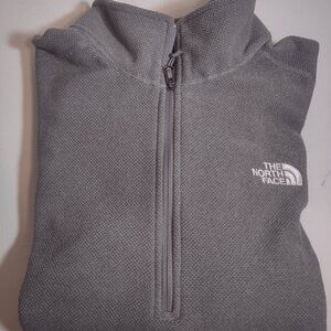The North Face Mens Grey 1/4 Zip Fleece Jacket Size Large